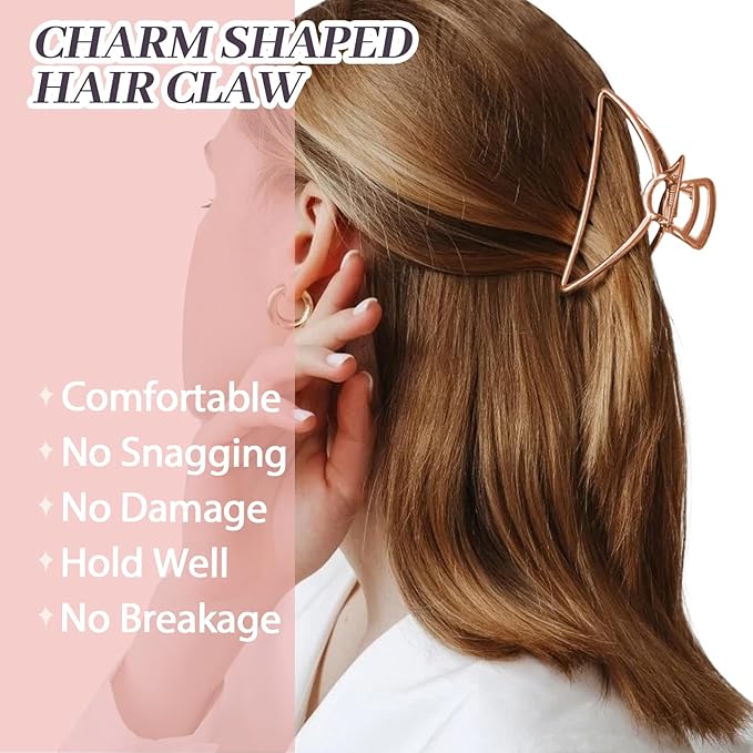 3PCS 3inch Metal Hair Clips,Metal Hair Claw Clips For Women,Hair Catch Barrette Jaw Clamp,Half Bun Hairpins for Everyday Use.(Set2)