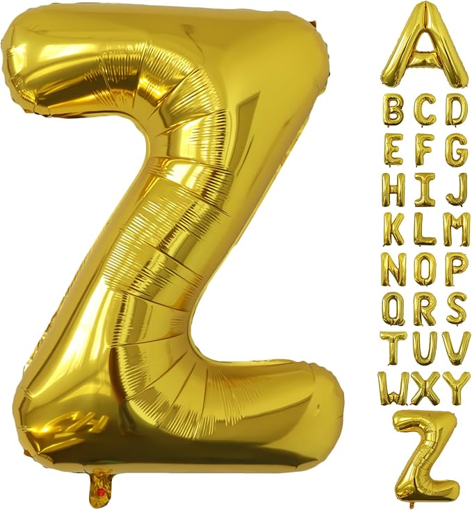 Letter Balloons Gold Party Balloon by United-UnicornsParty