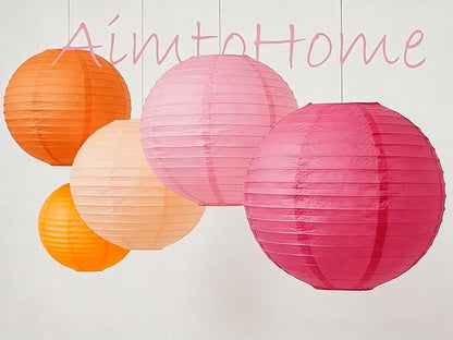 Vivid Color Paper Lanterns Set - Image 4