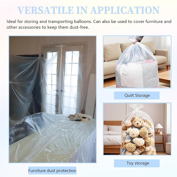 6 Pieces 59" x 98" Large Balloon Bags - Image 7