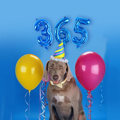 TONIFUL Number Balloon 16 Inch 10 Pcs Blue 0-9 Birthday Number Balloons | Small - Image 4