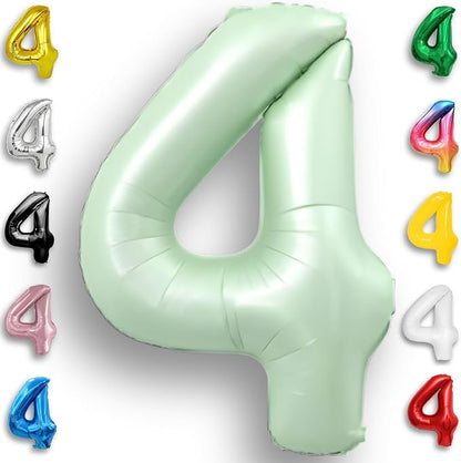 Green Number Balloon 4 Mylar Foil Balloons 32 inch by Unknown