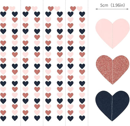 Navy-Blue Pink Rose-Gold Mothers-Day Garland - 52Ft Gender Reveal Party - Image 3
