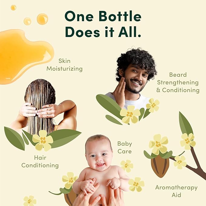 HobaCare Organic Unrefined Jojoba Oil for Nails, Cuticles, Dry Skin, Beard, Scalp Massage – Mini Travel Size 100% Pure Hexane Free Natural Carrier Oil for Skincare, Hair, Shaving Aftercare (4.22 oz)