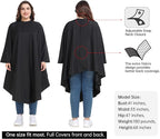 Professional Barber & Salon Cape with Sleeves | Large Hair & Water Repellent Cutting Cape with Adjustable Snaps