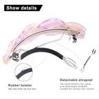 Hair Barrettes For Women - 3Pcs Large Barrettes for Thick Hair French Design with Beautiful Lines Elegant and Stylish - Perfect Hair Accessories for Thick Hair