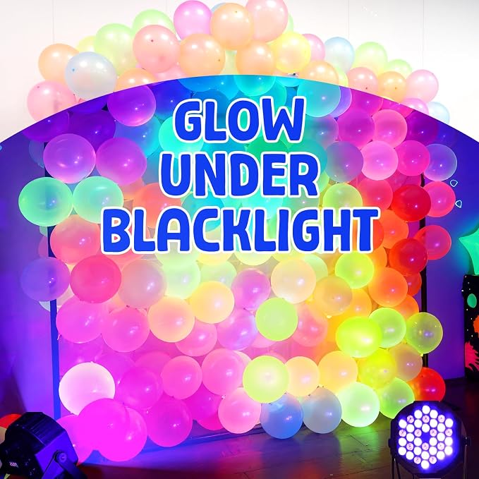 Mega-L UV Neon Balloons, Graduation, Back to School, Neon Birthday Party - Image 3
