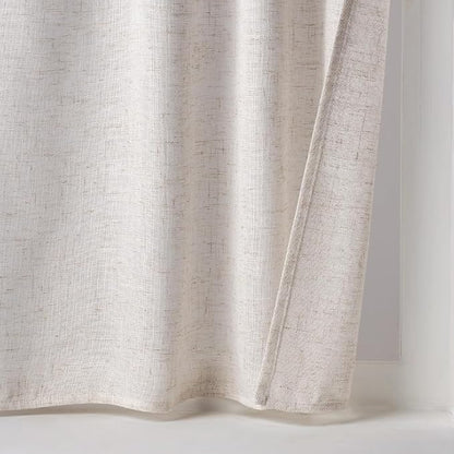 MIULEE Kitchen Curtains 36 Inch Long 2 Panels Natural Linen White Farmhouse | - Image 7