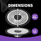 ShowerShroom SHSULT755 Ultra Revolutionary Shower Hair Catcher Drain Protector, No Size, Stainless