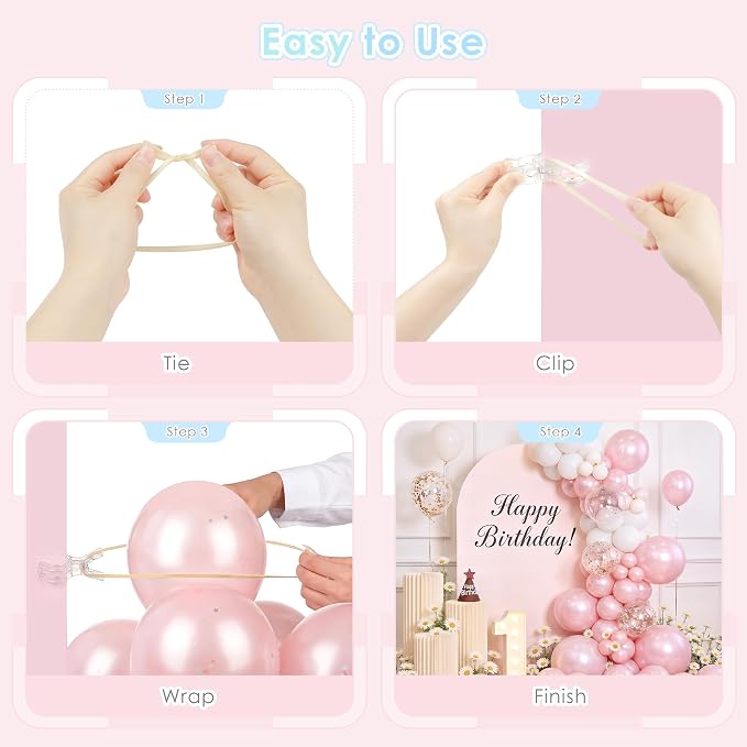 RELBRO Spring Clamps with Long Balloons Set, 3.5 Inch, 100 Long 260 Balloons - Image 5