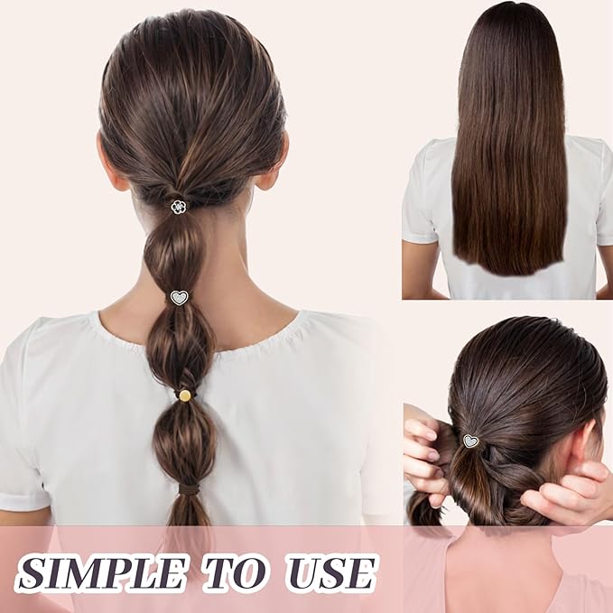 JIIRS 20PCS Boho Hair Ties,Elastic Bracelets,Elastic Hair Ties, Hair Bands For Ponytails,Ponytail Holder for Thick or Thin Hair,Boho Hair Bracelets No-Damage For Daily Life, Sport, Working(Set9)