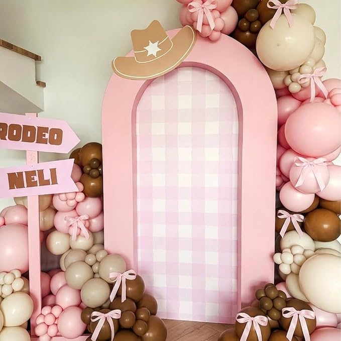 Cowgirl Balloon Arch Kit, Western Birthday Party Decor | 141Pcs Pink Brown - Image 3