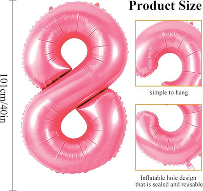 Number 98 Balloons for 98th Birthday Party Decorations, 0-100 Large No.98 - Image 2
