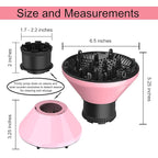 Universal Hair Diffuser Adaptable Hair Dryer Attachment for Blow Dryer Nozzles from 1.7 to 2.2 inch Diameter (Pink)