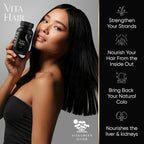 Vita Hair (Micronized Formula) Growth & Hair Loss Supplement – 100% Natural for Healthier Hair – Supports Hair Growth, Reduces Hair Loss, and Combats Graying for Men & Women – 300 Capsules