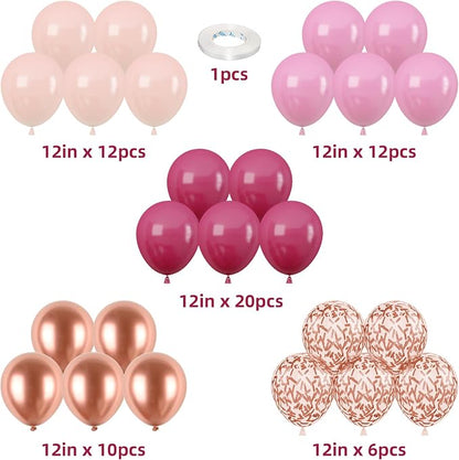 Pink Rose Gold Balloons - Image 3