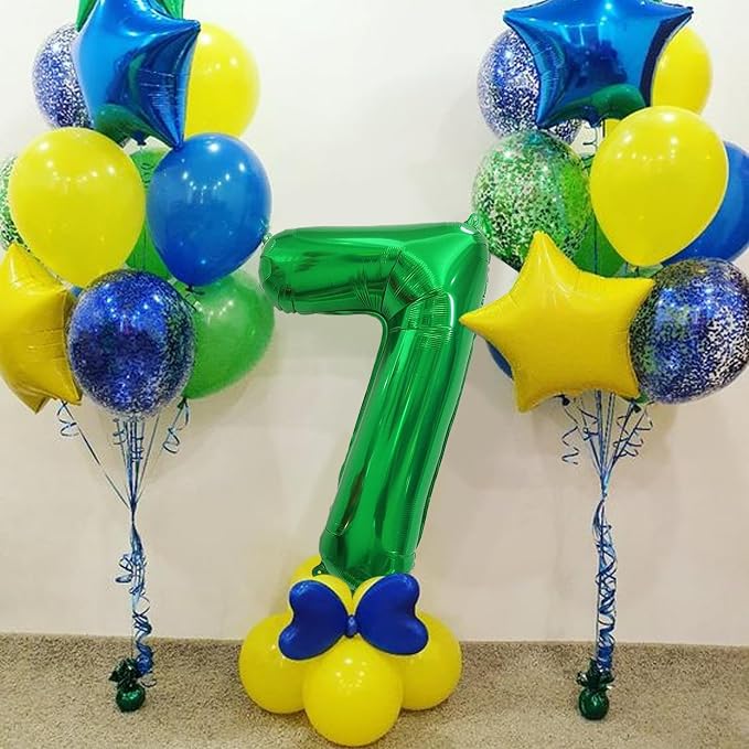 Number Balloons Green Party Balloon - Image 5
