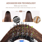 One Step Dryer & Volumizing Hot Air Brush, Blow Dryer, Ceramic Straightener, Curler & Hot Comb 4 in 1 Salon Ionic Hair Styling Tools, White