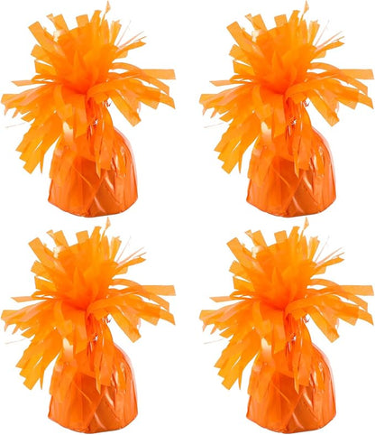 4 Pcs Orange Metallic Balloon Weights Holder Anchors Balloon Holder Weights by ZCYSRLQIN