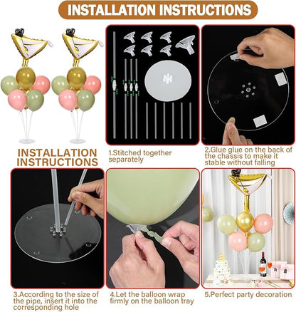 Martini Birthday Party Balloons Stand Kit 2 Sets - Image 4