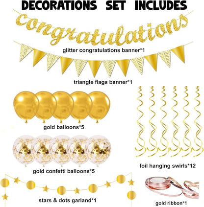 Congratulations Banner Kit for Graduation Party Decorations, Class of 2026 - Image 2