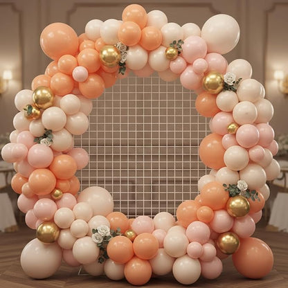 RUBFAC Peach Balloon Arch Kit Different Sizes Pastel Orange Balloons 129pcs | - Image 5
