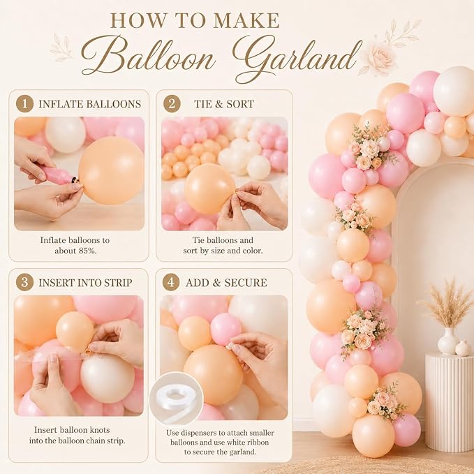 122PCS Neutral Balloon Arch Kit - Image 3