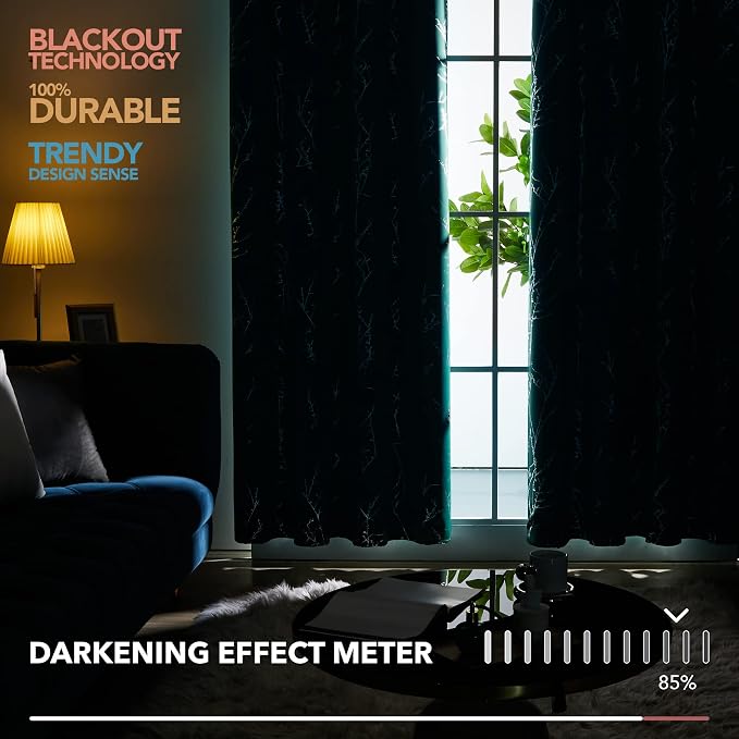 Deconovo Living Room Curtains 84 Inches Long, Thermal Insulated, Room Darkening - Image 5