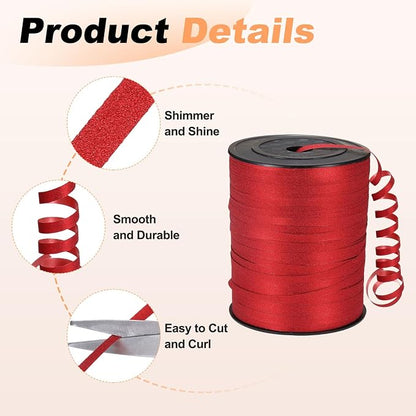 PATIKIL Glitter Curling Ribbon 500yds x 1/5" Plastic Balloon String Ribbon | - Image 3