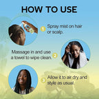 No-Water Braid Shampoo for Locs, Twists, Weaves - Rinse-Free, Dreadlock Shampoo for Build-Up, Odor, Itch & Flakes, No Residue, Chemical-Free, 6.8 fl oz