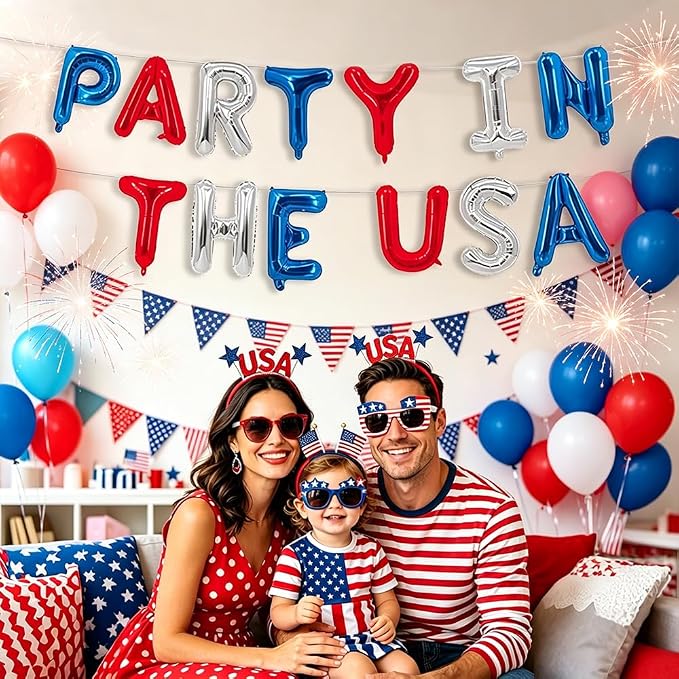 13Pcs Independence Day Balloon Set, Suitable - Image 4