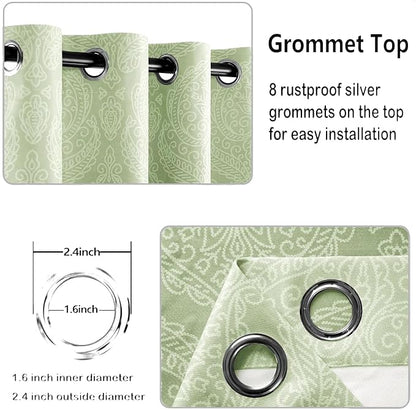 DWCN Ombre Room Darkening Blackout Curtains - Image 4
