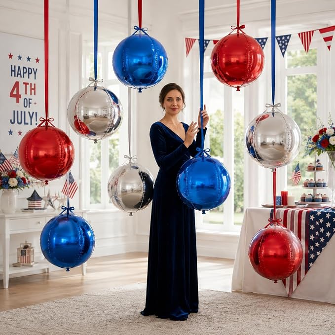 Red White Blue Balloons - Image 3