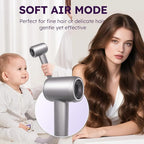 Hair Dryer, Professional Ionic Hair Dryer for Fast Drying, Quiet, Lightweight, 600 Million Negative Ions High-Speed Hair Blow Dryer with Diffuser for Curly Fine Hair Women, Men, Home, Salon(Slive)