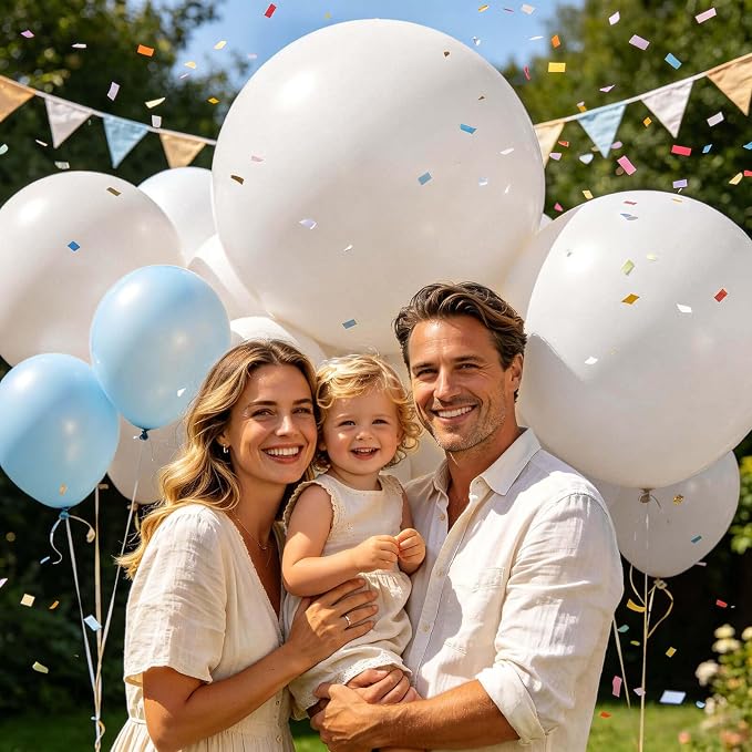 18 Inch White Sand Balloons 12 Pack Big Balloons Thick Latex Sand White Party - Image 8