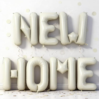 Beige NEW HOME Letter Balloon for Housewarming Party Decoraction, Cream NEW by Togvu