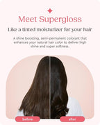 Glaze Supergloss Color Conditioning Gloss With Dispensing Pump – Hydrating Semi-Permanent Color Hair Gloss & Shine Boost – For Natural Medium to Dark Brown Hair – 6.4 Fl Oz - Sleek Espresso