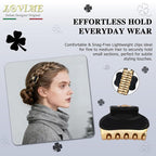 2026 Premium Durable Hair Claw Clip for Women, Original Italian Designed Strong Grip Hair Bang Clips for Thin Hair, No Slip Jaw Clips with Gift Box for Christmas Birthday Girls, 1.2" Black Minimal