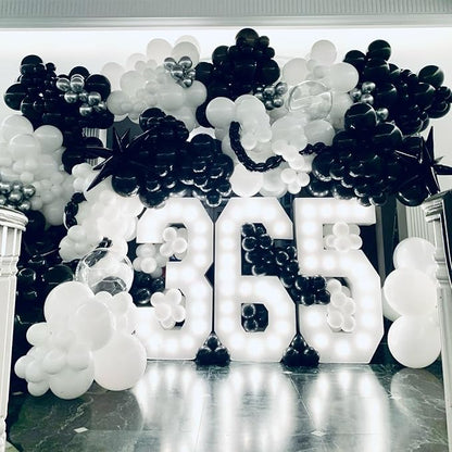 Black White Balloons Arch Kit - Image 6