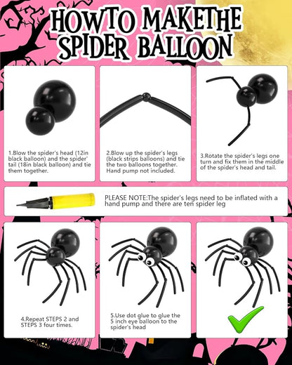 Halloween Balloon Arch Garland Kit, Explosion Star Ghost Foil Balloons - Image 7