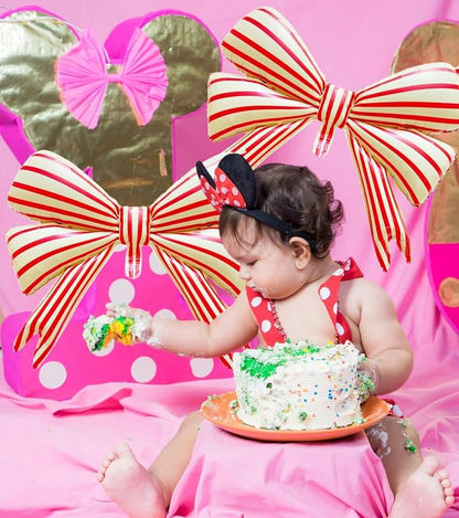 2 pcs Big Bow Balloons Yellow - Image 2