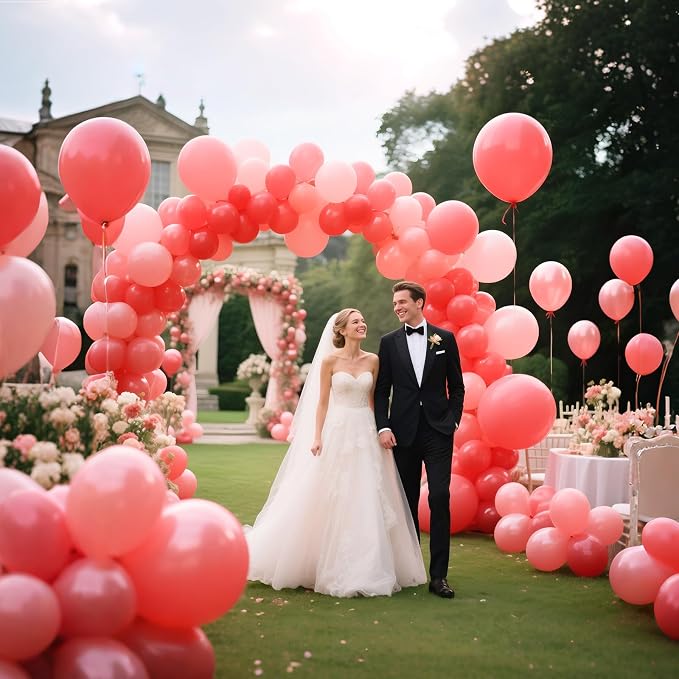 110pcs Pastel Red Balloon 12 Inch, Pastel Red Latex Balloons - Image 5
