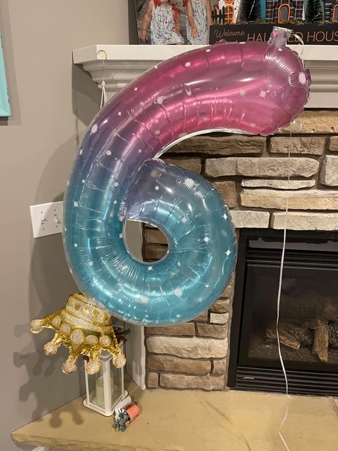 Number 6 Balloon 40 Inch for 6 16 Birthday Decorations, - Image 2