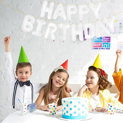 LIOZEOKUN Happy Birthday Balloon Letters 16 inch Mylar Foil Birthday Balloons - Image 3