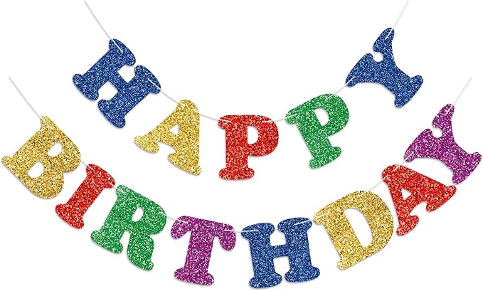 Colorful Happy Birthday Banner Birthday Party Decorations Happy Birthday Banner by Adecortalk