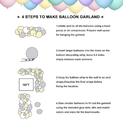 Pastel Balloon Garland Arch Kit - Image 3