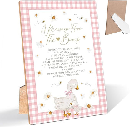 Silly Goose A Message From the Bump Baby Shower Signs, Baby Shower Centerpieces by Unknown