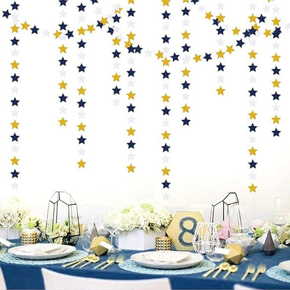 Navy-Blue White-Gold Party-Decorations Birthday Garland - 62ft Twinkle Little - Image 5