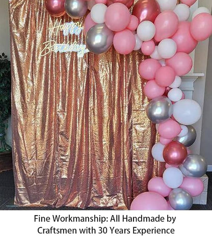 ShinyBeauty 4FT x 7FT Rose Gold Sequin Backdrop | Photo Booth Background | - Image 3