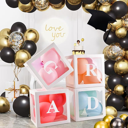 Baby Boxes with 30 PCS Letters, 4 Transparent Balloon boxes - Image 7